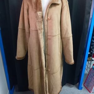 Centigrade outerwear long suede coat